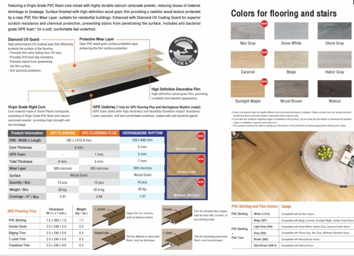 ไม้บันได SPC ตราเพชร รุ่น ลูกนอน ขนาด 30 x 120 x 2.4 ซม. - Image 2